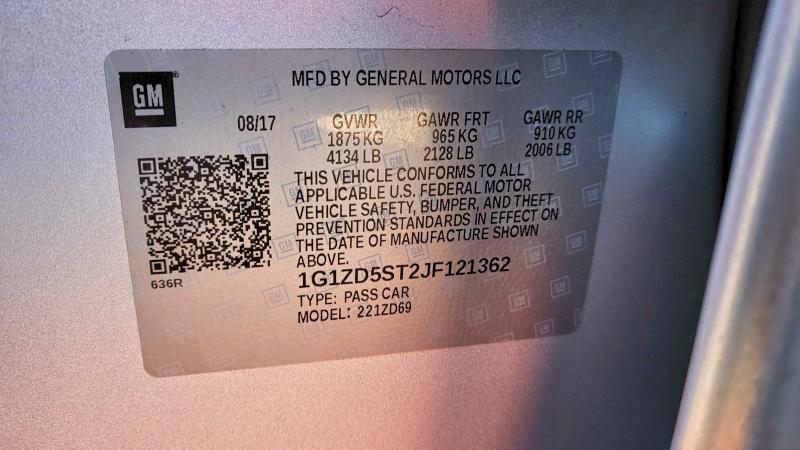 2018 CHEVROLET MALIBU LT #3305319344