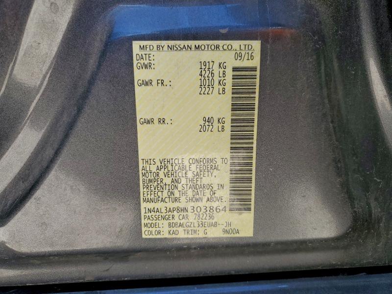 2017 NISSAN ALTIMA 2.5 #3316851653