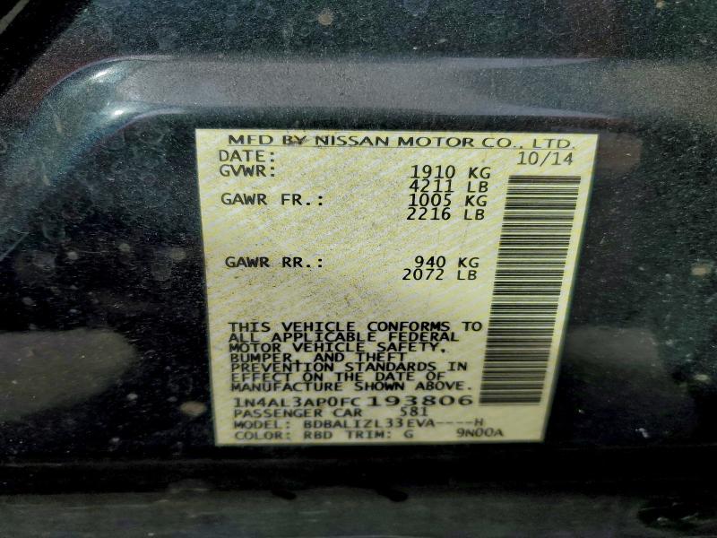 2015 NISSAN ALTIMA 2.5 #3315655778