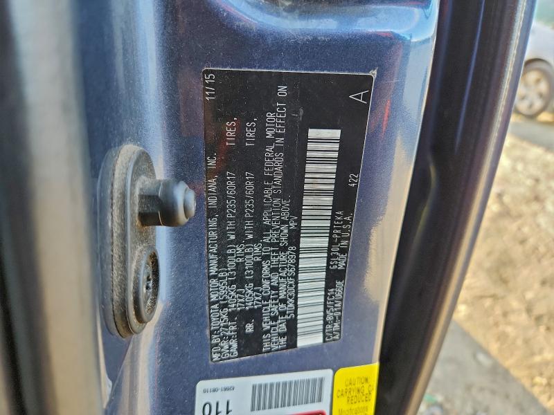 2015 TOYOTA SIENNA LE #3304518449