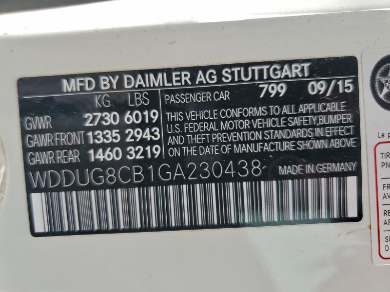 2016 MERCEDES-BENZ S 550 #3302653027