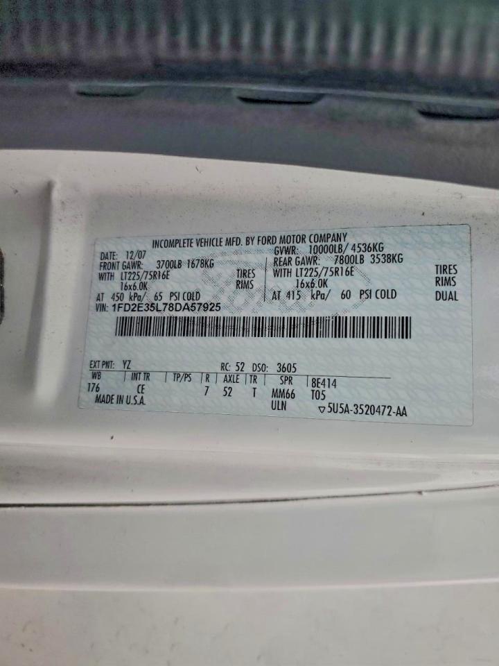 Lot #3305655721 2008 FORD E250