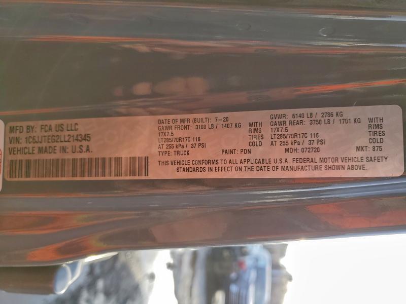 2020 JEEP GLADIATOR #3303843534