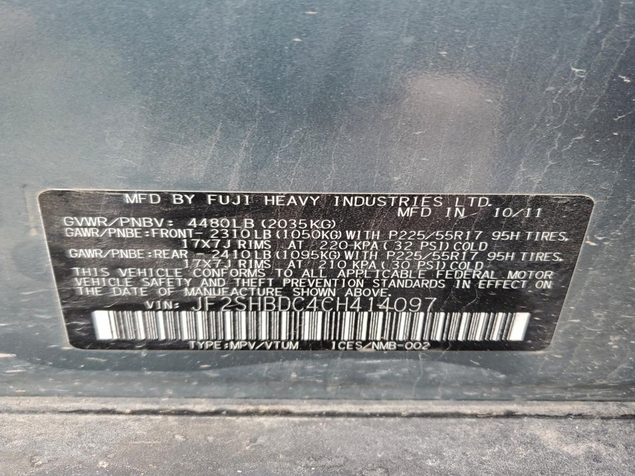 SUBARU FORESTER 2.5X PREMIUM