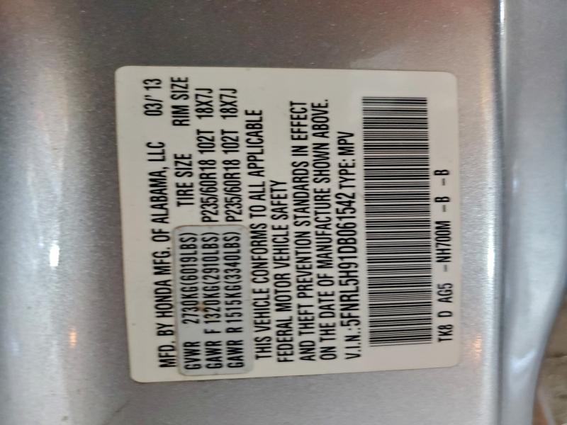 2013 HONDA ODYSSEY TO #3301909421