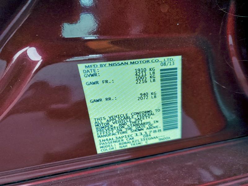 2014 NISSAN ALTIMA 2.5 #3302669016