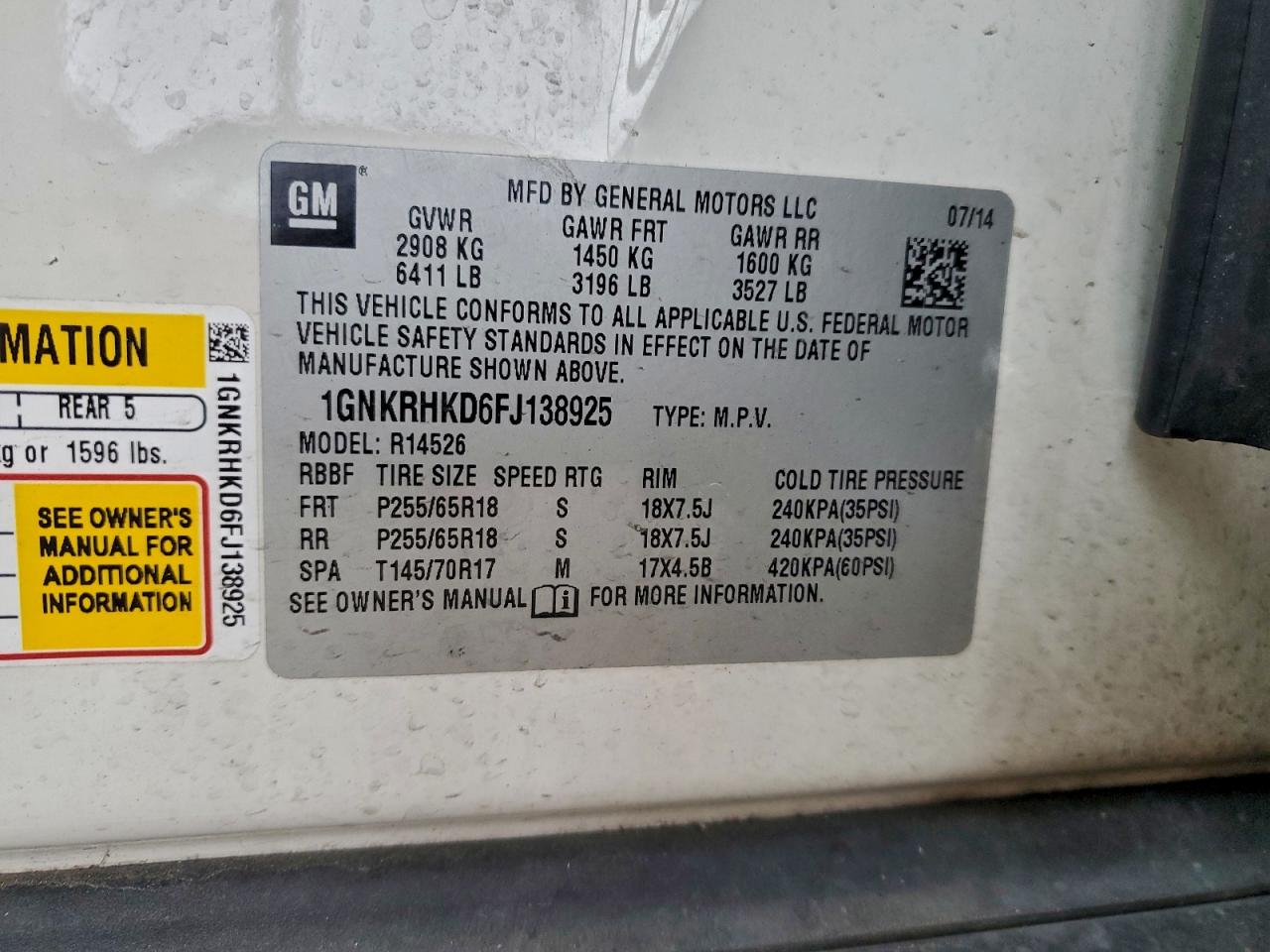 CHEVROLET TRAVERSE LT