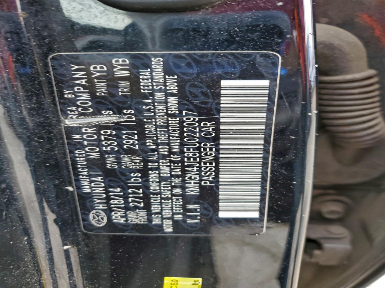 HYUNDAI GENESIS 3.8L