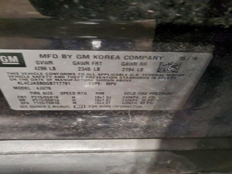 2016 BUICK ENCORE #3310600338