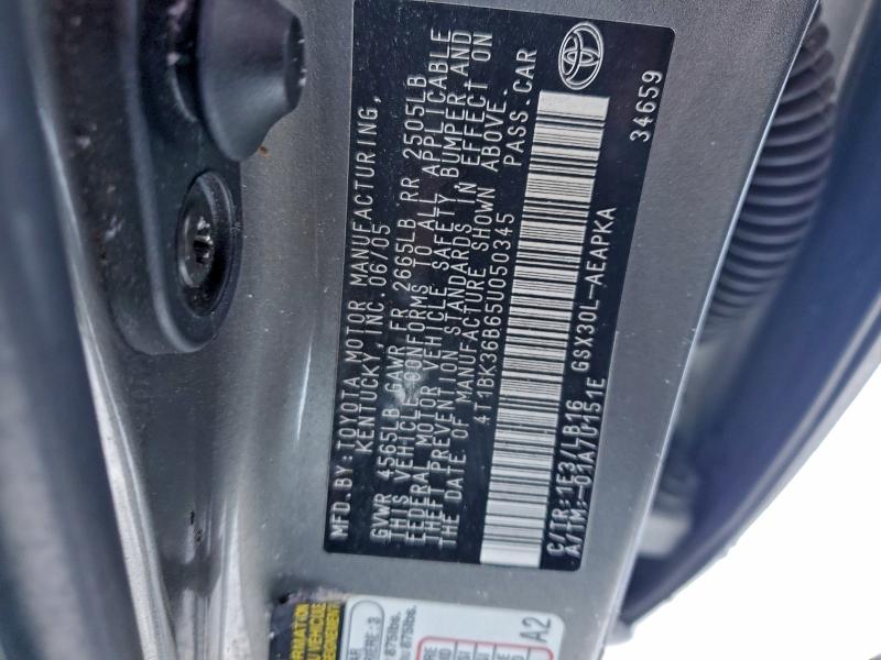 2005 TOYOTA AVALON XL #3312560858