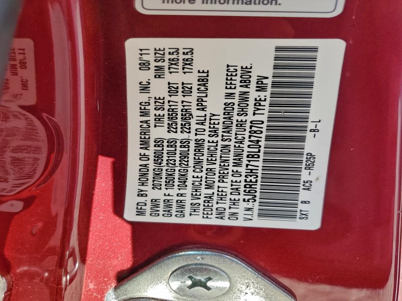 2011 HONDA CR-V EXL #3303602949