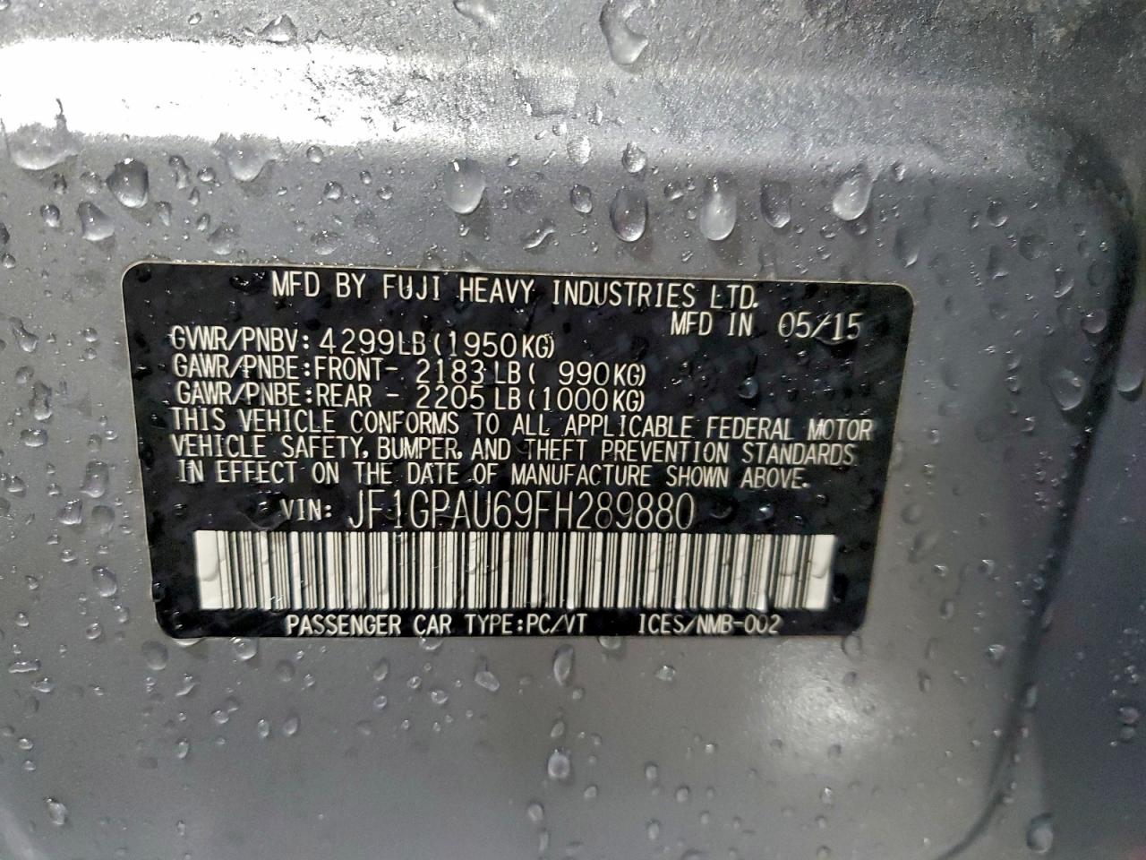 SUBARU IMPREZA SPORT