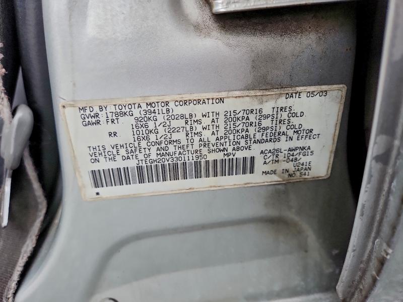 2003 TOYOTA RAV4 #3302740000