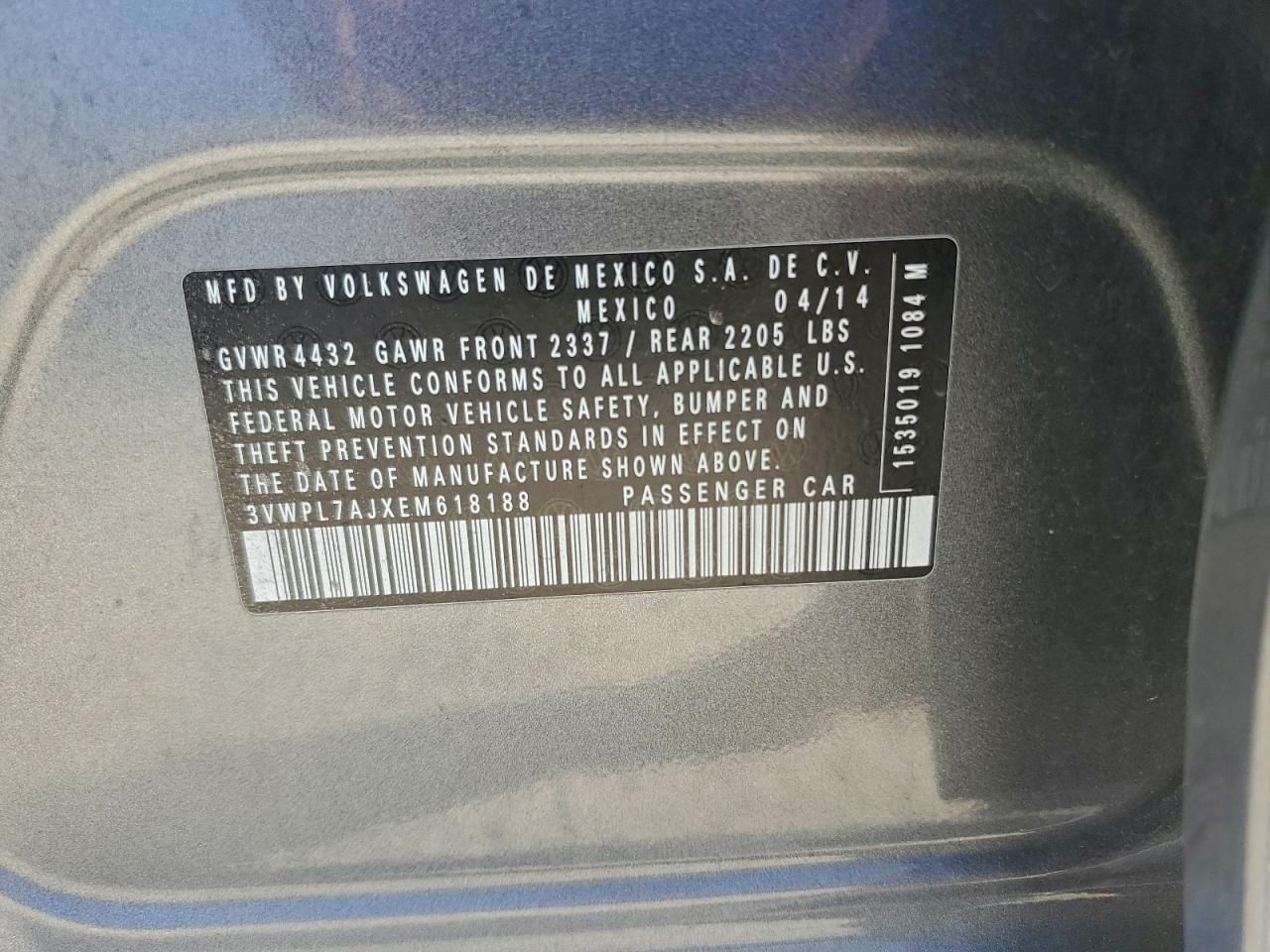 Lot #3305713747 2014 VOLKSWAGEN JETTA TDI