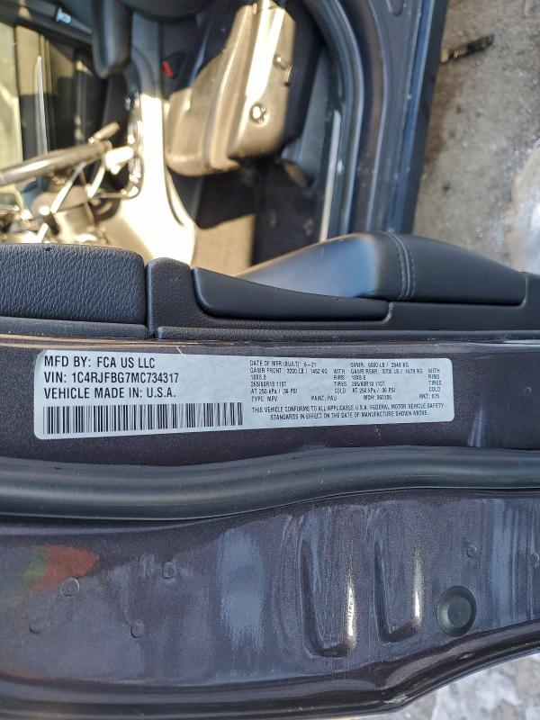 2021 JEEP GRAND CHER #3318968995