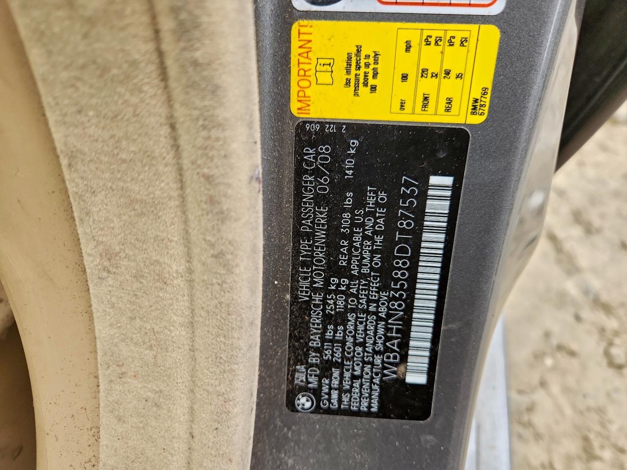 Lot #3304602453 2008 BMW 750 LI