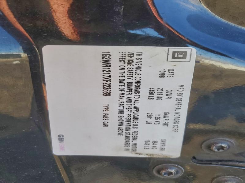 1999 PONTIAC GRAND PRIX #3308649522