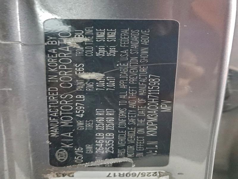 2017 KIA SPORTAGE L #3309590567