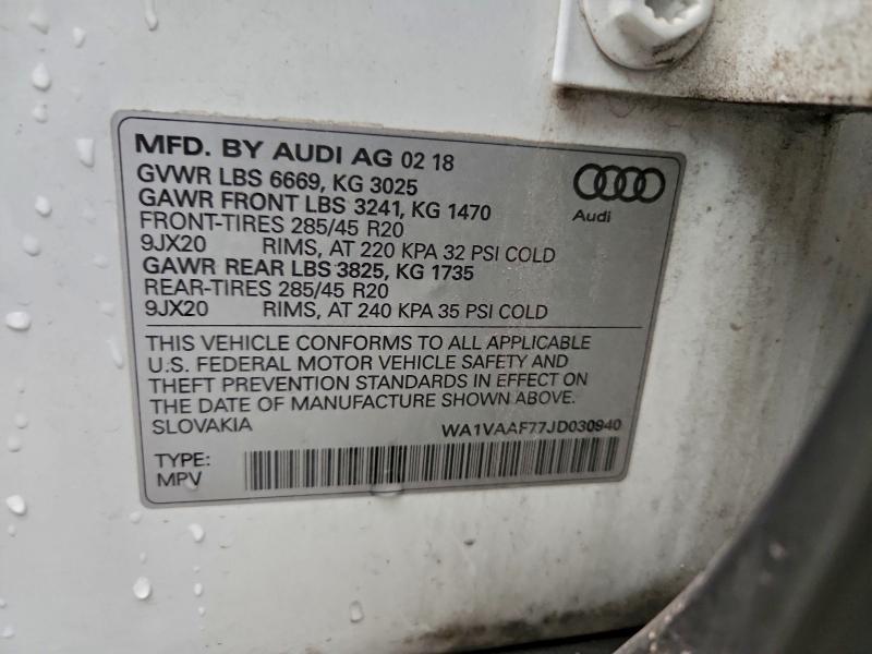 2018 AUDI Q7 PRESTIG #3319028309