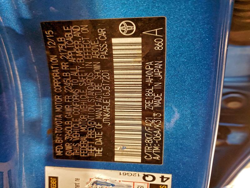 2016 TOYOTA SCION IM #3302909057