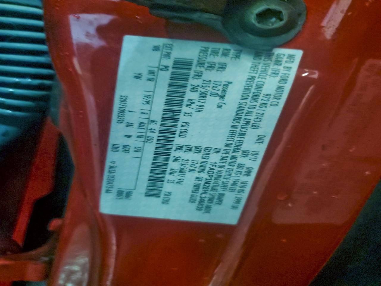 Lot #3315962136 2017 FORD FOCUS SEL