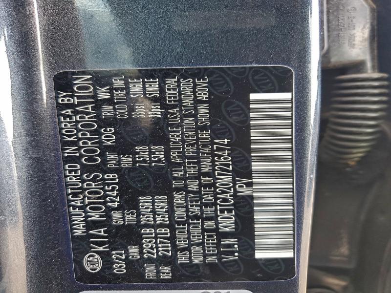 2021 KIA SELTOS SX #3315978135