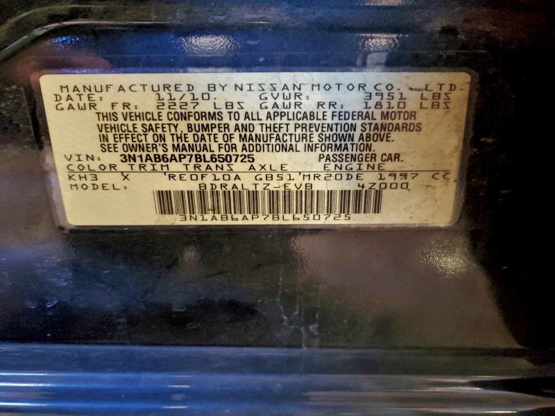 2011 NISSAN SENTRA 2.0 #3316878107