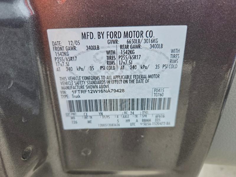 2006 FORD F150 #3308267153