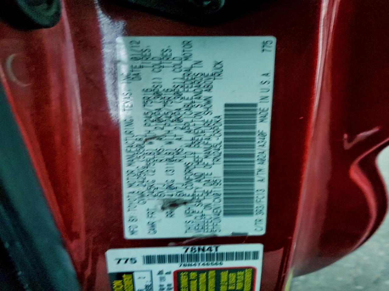 Lot #3316829410 2012 TOYOTA TACOMA ACC