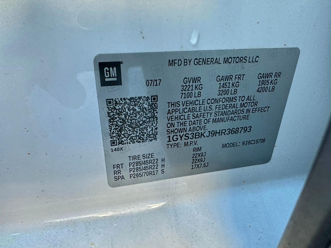 Lot #3316737416 2017 CADILLAC ESCALADE L