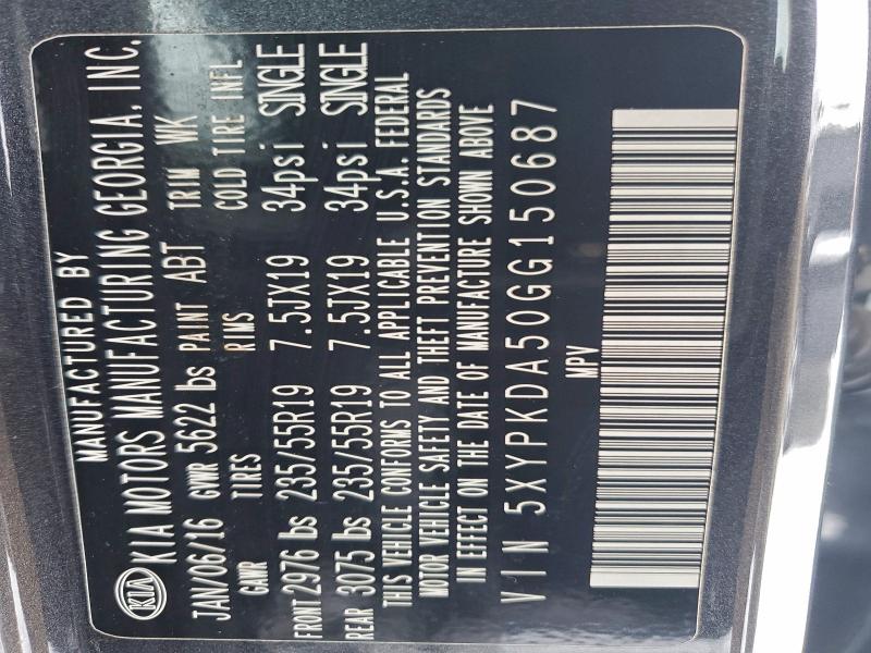 2016 KIA SORENTO SX #3302896948