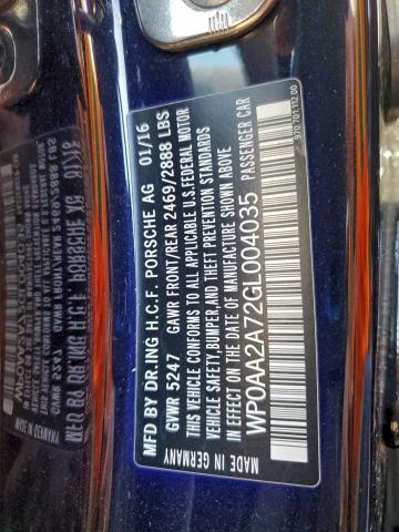 2016 PORSCHE PANAMERA 2 #3304516510