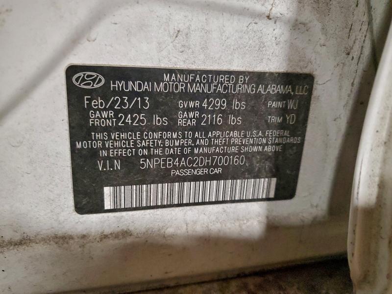 2013 HYUNDAI SONATA GLS #3305397353