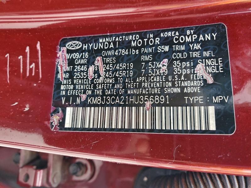 2017 HYUNDAI TUCSON LIM #3303832453