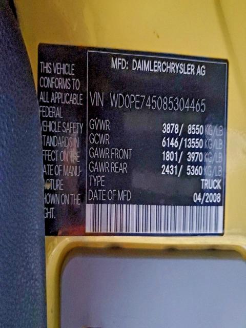 2008 DODGE SPRINTER 2 #3309850160