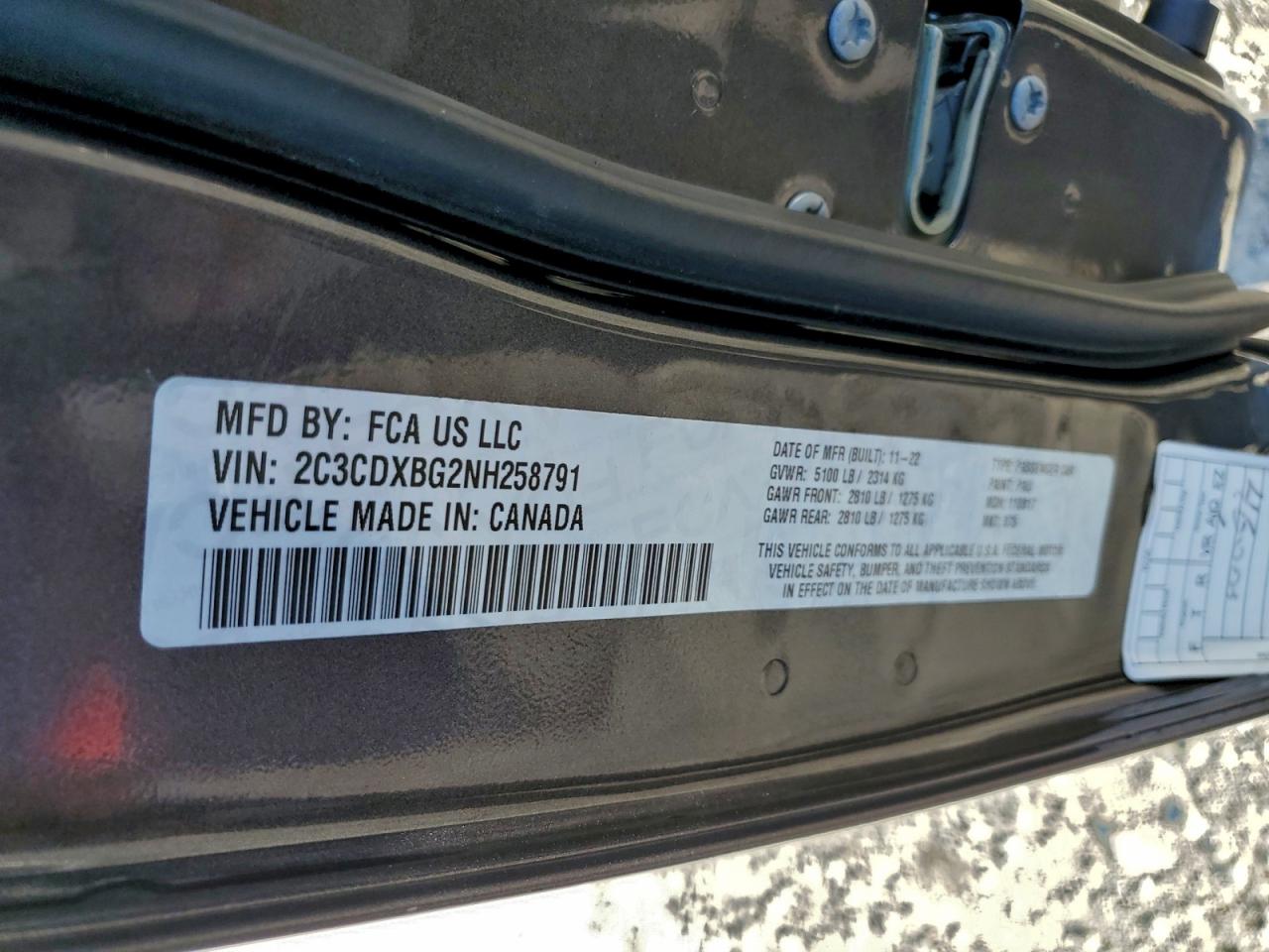 Lot #3318095377 2022 DODGE CHARGER SX