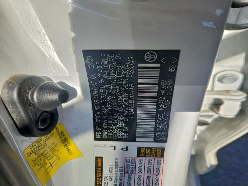 2020 TOYOTA COROLLA SE #3311519284