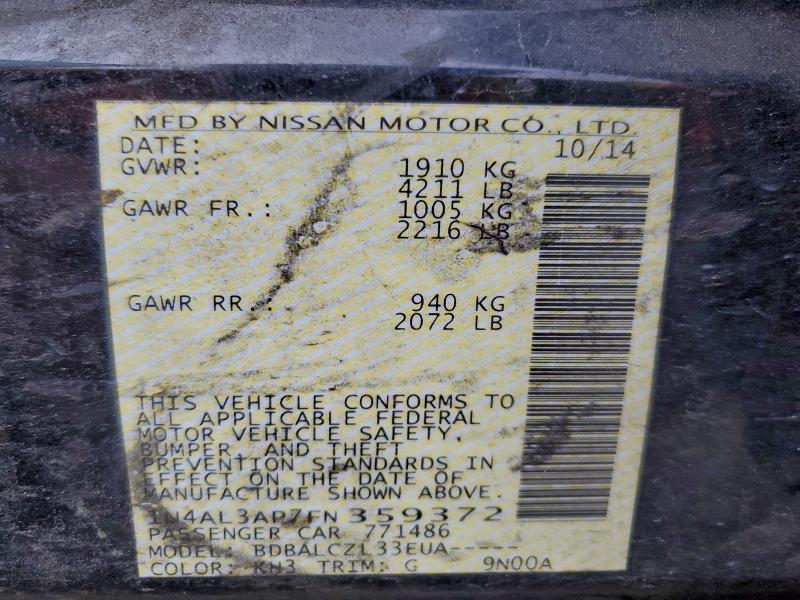 2015 NISSAN ALTIMA 2.5 #3310443309