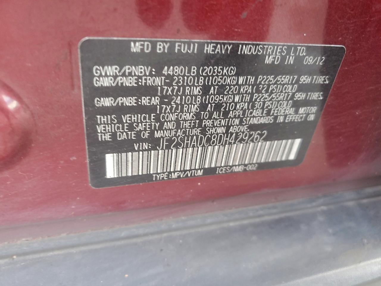 SUBARU FORESTER 2.5X PREMIUM