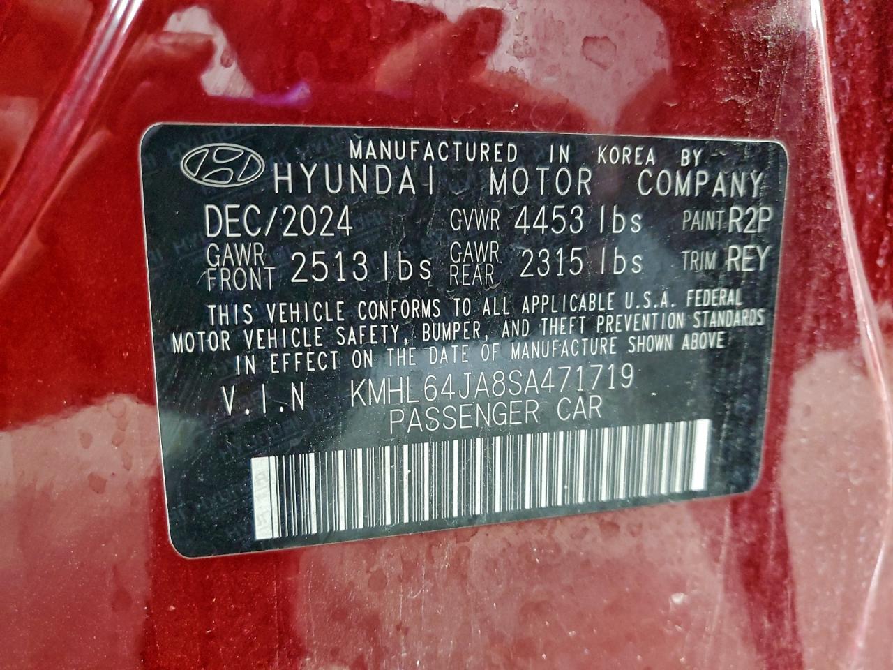 Lot #3312574168 2025 HYUNDAI SONATA SEL