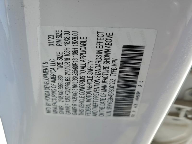 2023 HONDA PILOT EXL #3311609275