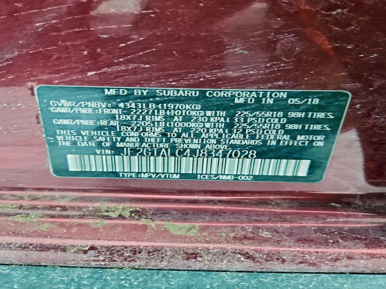 SUBARU CROSSTREK LIMITED