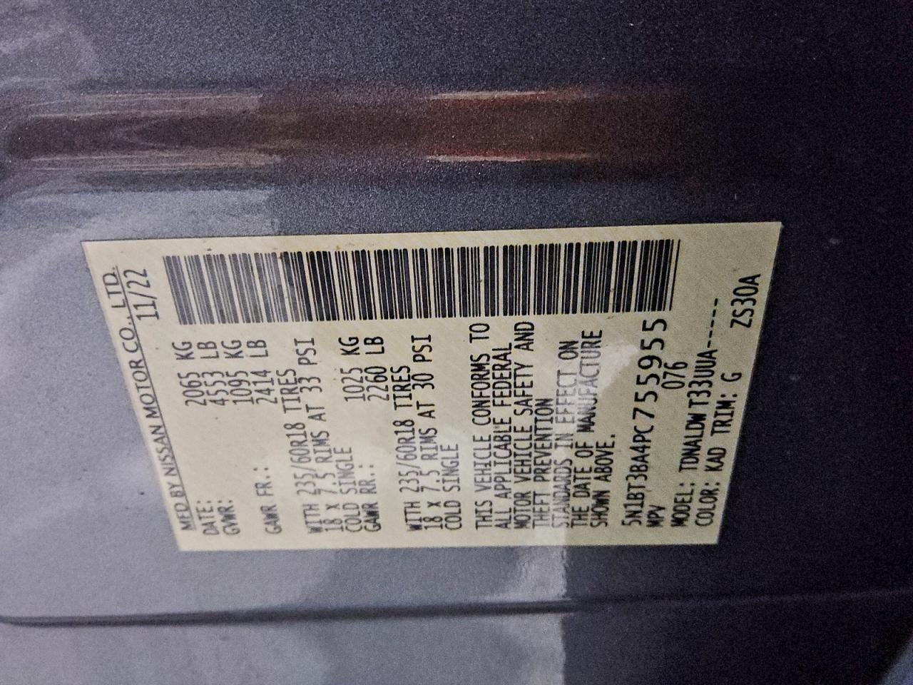 Lot #3317717147 2023 NISSAN ROGUE SV