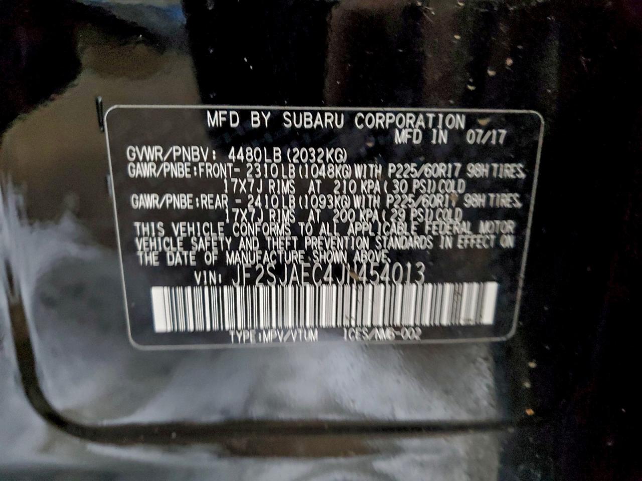 Lot #3311722250 2018 SUBARU FORESTER 2