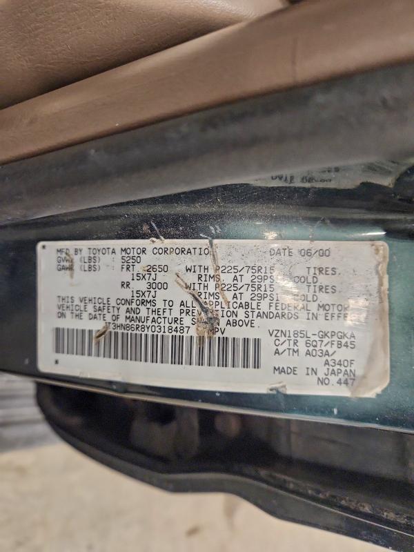 2000 TOYOTA 4RUNNER SR #3317981915