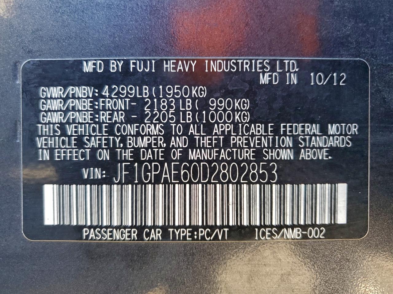 SUBARU IMPREZA PREMIUM