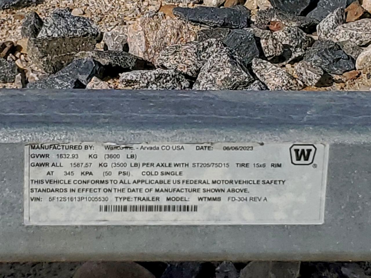 Lot #3305359301 2023 WANCO UNKNOWN