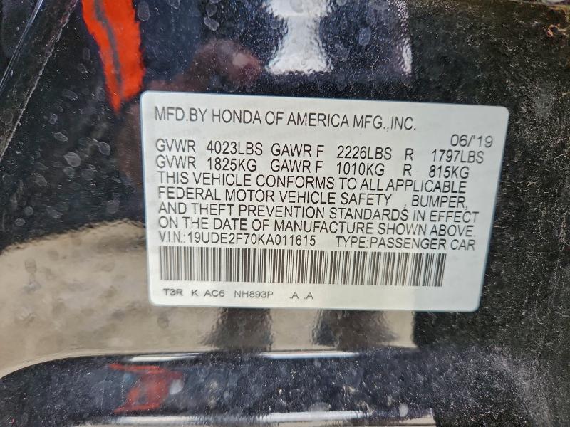 2019 ACURA ILX PREMIU #3312724303