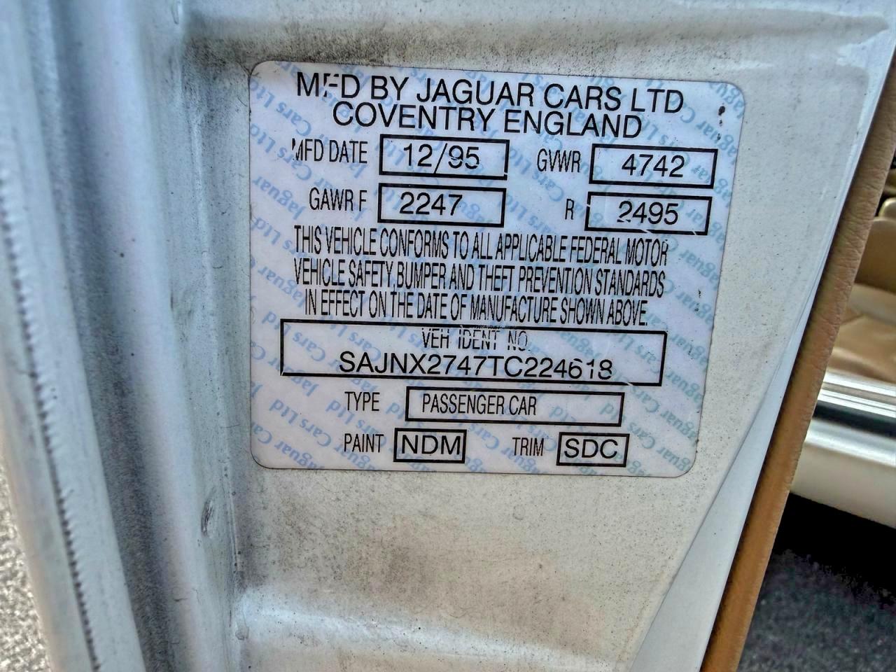 Lot #3318960968 1996 JAGUAR XJS 2+2