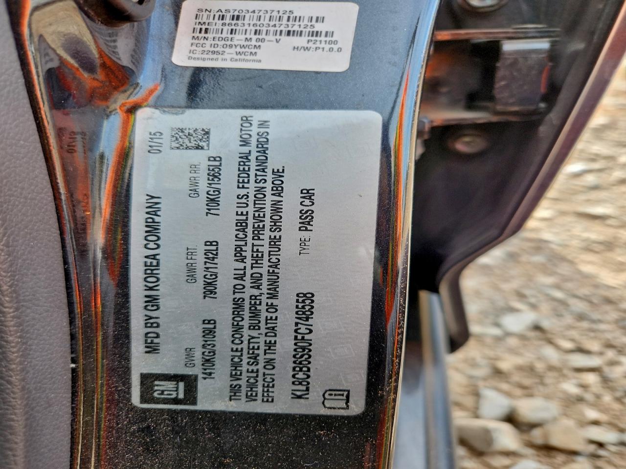 Lot #3318865918 2015 CHEVROLET SPARK